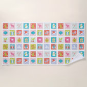 KerstFeestdagen Pastemantsplaat Strandlaken (Voorkant)