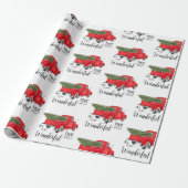 Kerstfeestdagen rond de rode kerstavond cadeaupapier (Uitgerold)