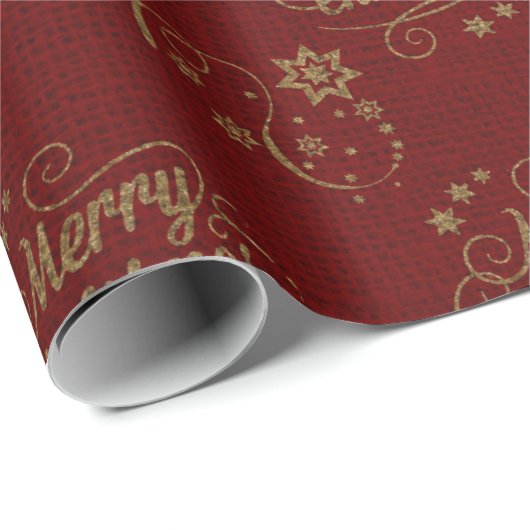  kerstfeestdagen, rood script cadeaupapier (Rol Hoek)