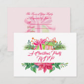 Kerstfeestdagen RSVP Kaartje (Voorkant / Achterkant)