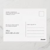 kerstFeestdagen serie Foto Rustisch Roos Gold Folie Feestdagen Briefkaart (Achterkant)