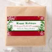 kerstfeestdagen Snowflakes Wijnlabel Etiket (Insitu)