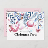 Kerstfeestdagen - uitnodiging voor Briefkaart (Voorkant / Achterkant)