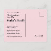 Kerstfeestdagen - uitnodiging voor Briefkaart (Achterkant)