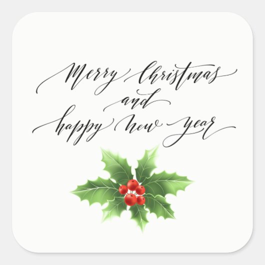 Kerstfeestdagen Vierkante Sticker (Voorkant)