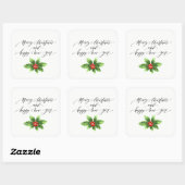 Kerstfeestdagen Vierkante Sticker (Vel)