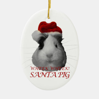 kerstFeestdagen voor kerstmis met Santa Claus Pig Keramisch Ornament