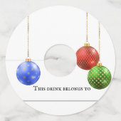  kerstfeestdagen wijnglaslabel (Voorkant)