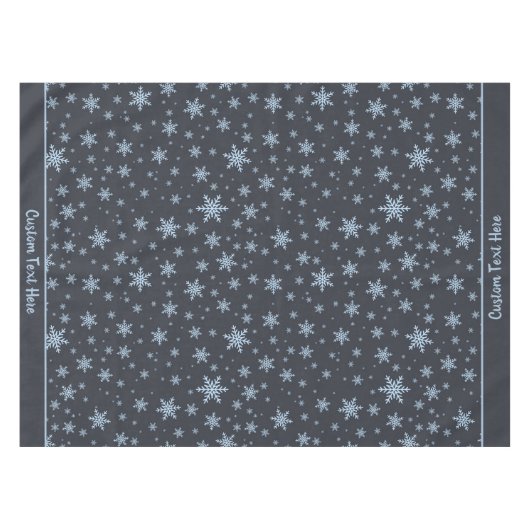 Kerstfeestdagen wintersopflakes op maat tafelkleed (Voorkant (Horizontaal))