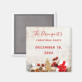 kerstfeestdatum magneet (Voorkant / Achterkant)