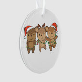 kerstfeestdieren met een deuut der Ormena Ornament (voorkant)