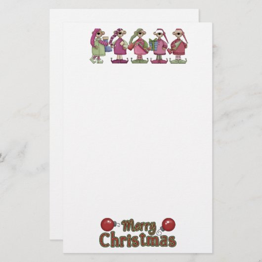 kerstfeestdromen voor Beren Briefpapier (Voorkant / Achterkant)