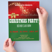 Kerstfeestelijke aankondiging DJ CLUB Flyer (Hand)