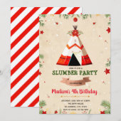 kerstfeestelijke feestelijke uitnodiging (Voorkant / Achterkant)