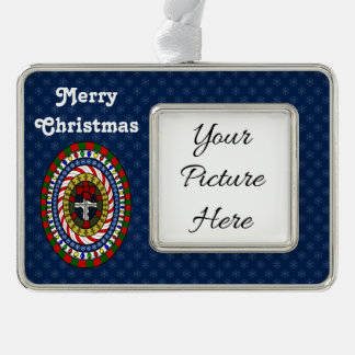 Kerstfeestelijke kerstversiering voor Lijst Verzilverd Kader Ornament