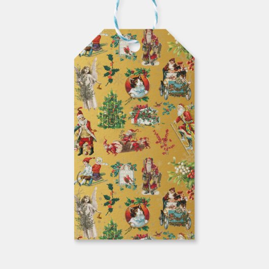 kerstfeestelijke naam cadeaulabel (Achterkant)