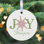 kerstfeestelijke rode groene triy-typografie keramisch ornament