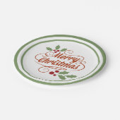 kerstfeestelijke typografie Word Art Papieren Bordje (Gekanteld)