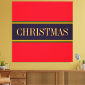 KERSTFEESTELIJKE Vette Helderrode Paarse Strepen Canvas Afdruk (Insitu (Woonkamer))