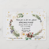 kerstfeestelijke Waterverf Aankondiging (Voorkant / Achterkant)