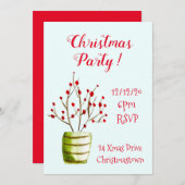 kerstfeestfeest kaart (Voorkant / Achterkant)