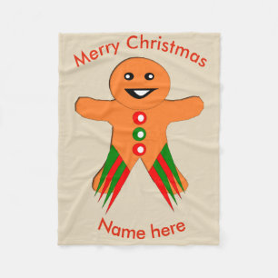 kerstfeestfeest voor de man van het ontbijtkoek fleece deken