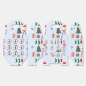 kerstfeestje bedankdoosjes (Ongevouwen)