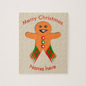 kerstfeestje Gingerbrood Man Aangepast puzzel Legpuzzel (Verticaal)