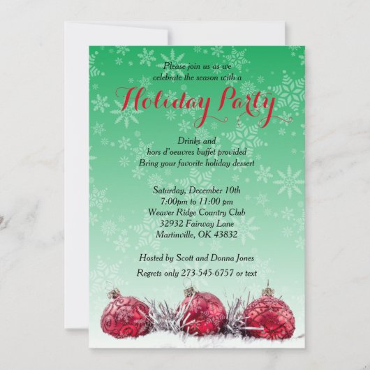 kerstfeestje kaart (Voorkant)