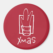 Kerstfeestje Magneet (Voorkant)