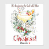 kerstfeestjes Drinken WinterFeestdagen Sticker (Vel)