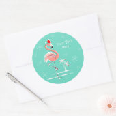 kerstfeestjes Tekststicker rond Ronde Sticker (Envelop)