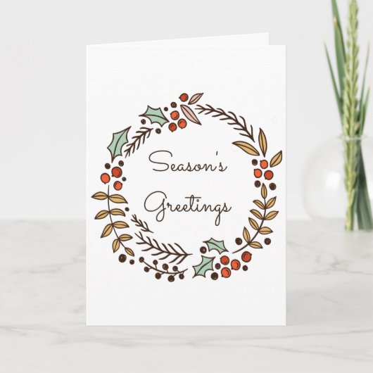 kerstfeestjes van het seizoen feestdagen kaart (Voorkant)