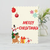 KERSTFEESTKAART FEESTDAGENKAART (Staand voorkant)