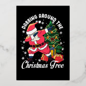 kerstfeestkaart folie uitnodiging (Voorkant)