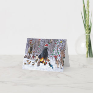 kerstfeestkaart met kerstkaarten kaart