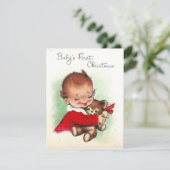 kerstfeestkaart voor baby's feestdagenkaart (Staand voorkant)