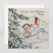  kerstfeestkaart voor baby's feestdagenkaart (Voorkant / Achterkant)