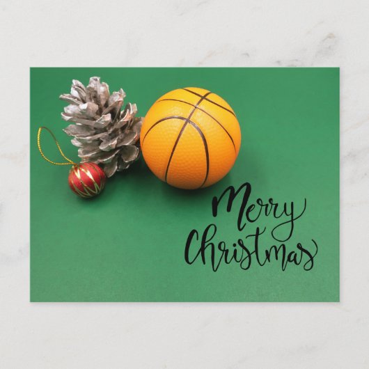 Kerstfeestkaart voor Basketball Briefkaart (Voorkant)