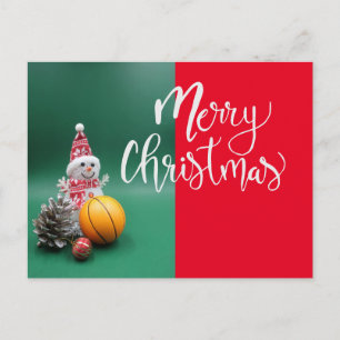 Kerstfeestkaart voor Basketball Briefkaart