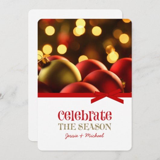 kerstfeestkaarten feestdagenkaart (Voorkant / Achterkant)