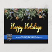 Kerstfeestkaarten van de afdeling Begrotingspoliti (Voorkant)