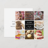 kerstfeestkaarten voor bakkerijen feestdagenkaart (Voorkant / Achterkant)