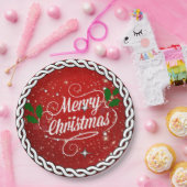 kerstfeestkleuren vieren, papieren bordje (Feest)