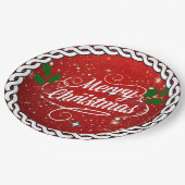 kerstfeestkleuren vieren, papieren bordje (Gekanteld)