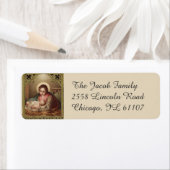 kerstfeestmaagd Mary Jesus Manger Etiket (Insitu)