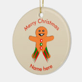 kerstfeestmaal Gingerbrood Man Aangepast Ornament (Links)