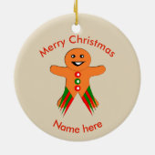 kerstfeestmaal Gingerbrood Man Aangepast Ornament (Achterkant)