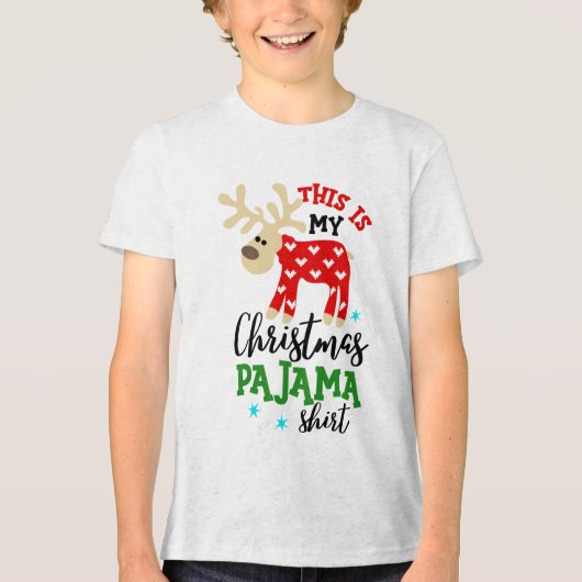 kerstfeestmaal in het Shirt van Pajama (Voorkant)