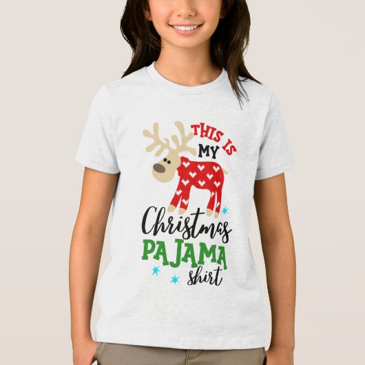 kerstfeestmaal in het Shirt van Pajama (Voorkant)
